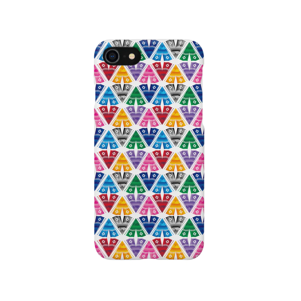 気分が上がるカラー♪のテント柄だカラー♪ iPhone Smartphone Case