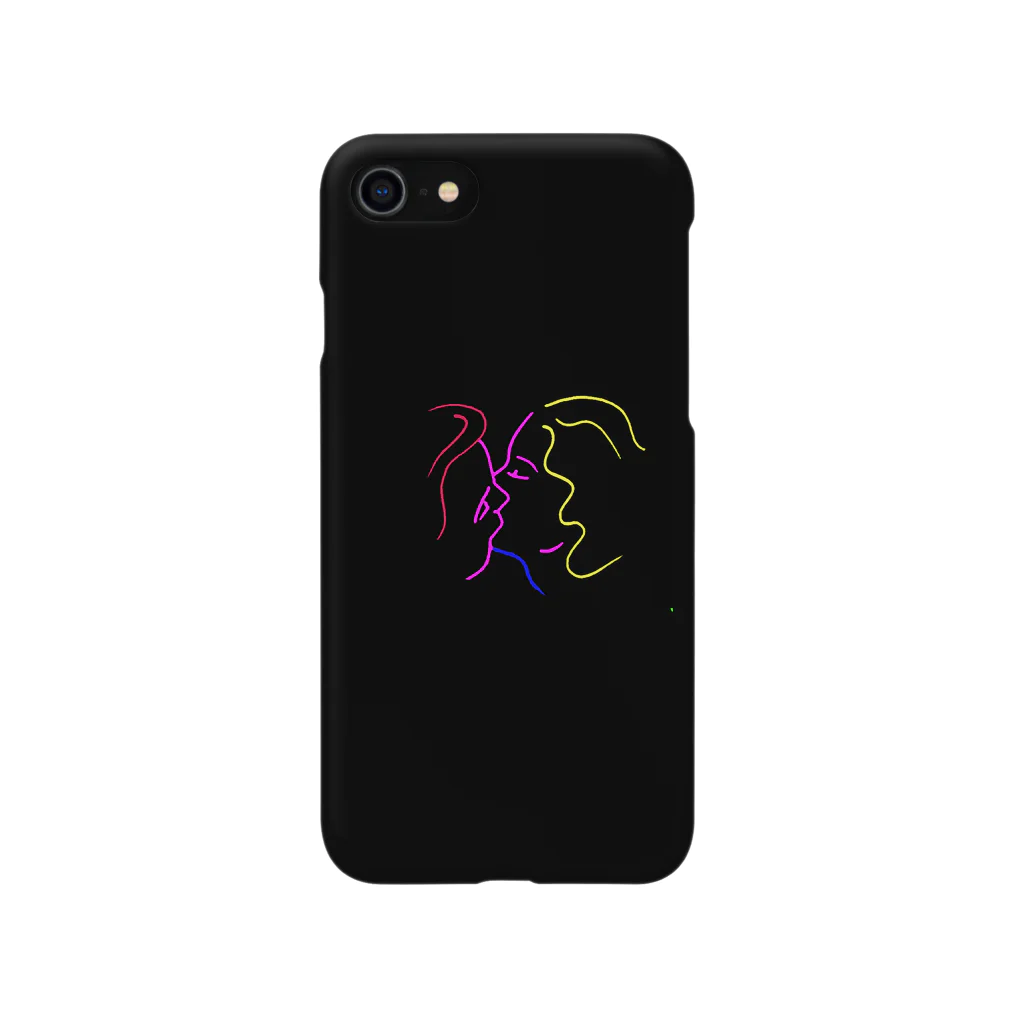 IPhoneケースデザインのblack french kiss iPhone Smartphone Case