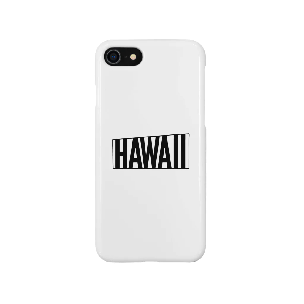 オヤジSHOPのTrapezoidal frame 【Hawaii】 ホワイト iPhone Smartphone Case