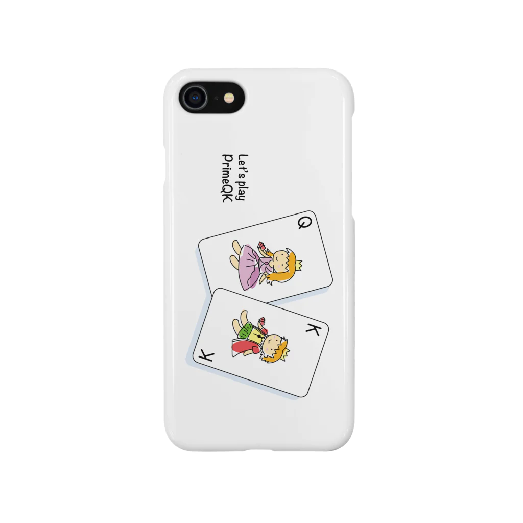 二世@m_2seiのQとK（ピンク・赤ver）-白 iPhone Smartphone Case