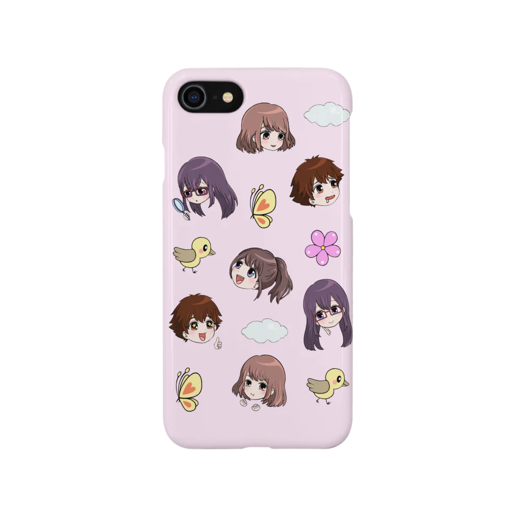 発達花子❀オフィシャルショップのミニキャラたち(ピンク) iPhone Smartphone Case