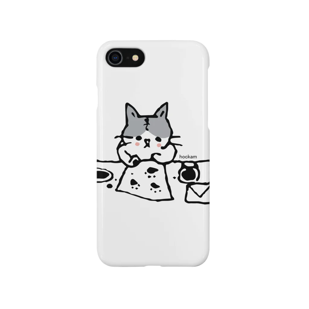 ほっかむねこ屋（アトリエほっかむ）のおてがみかくねこ iPhone Smartphone Case