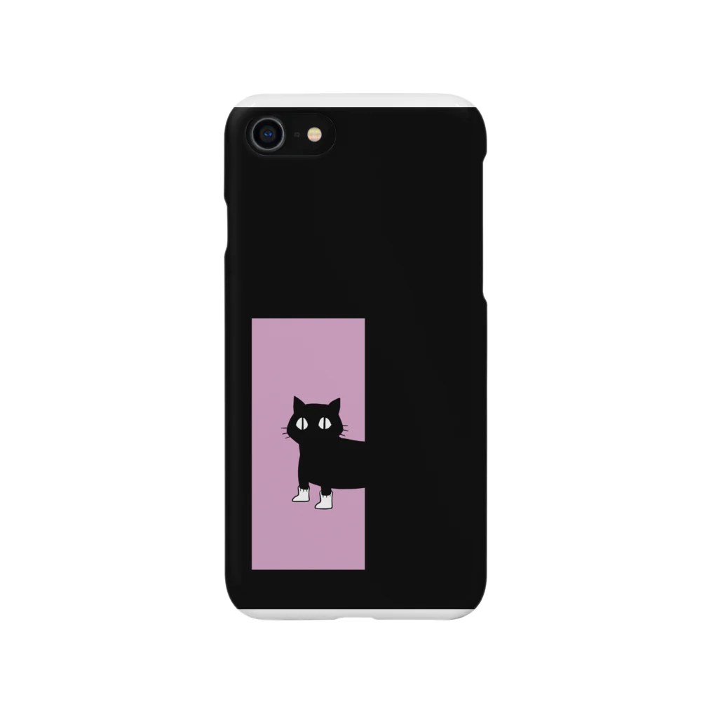 まろ屋のくつ下をはいたネコが玄関で iPhone Smartphone Case