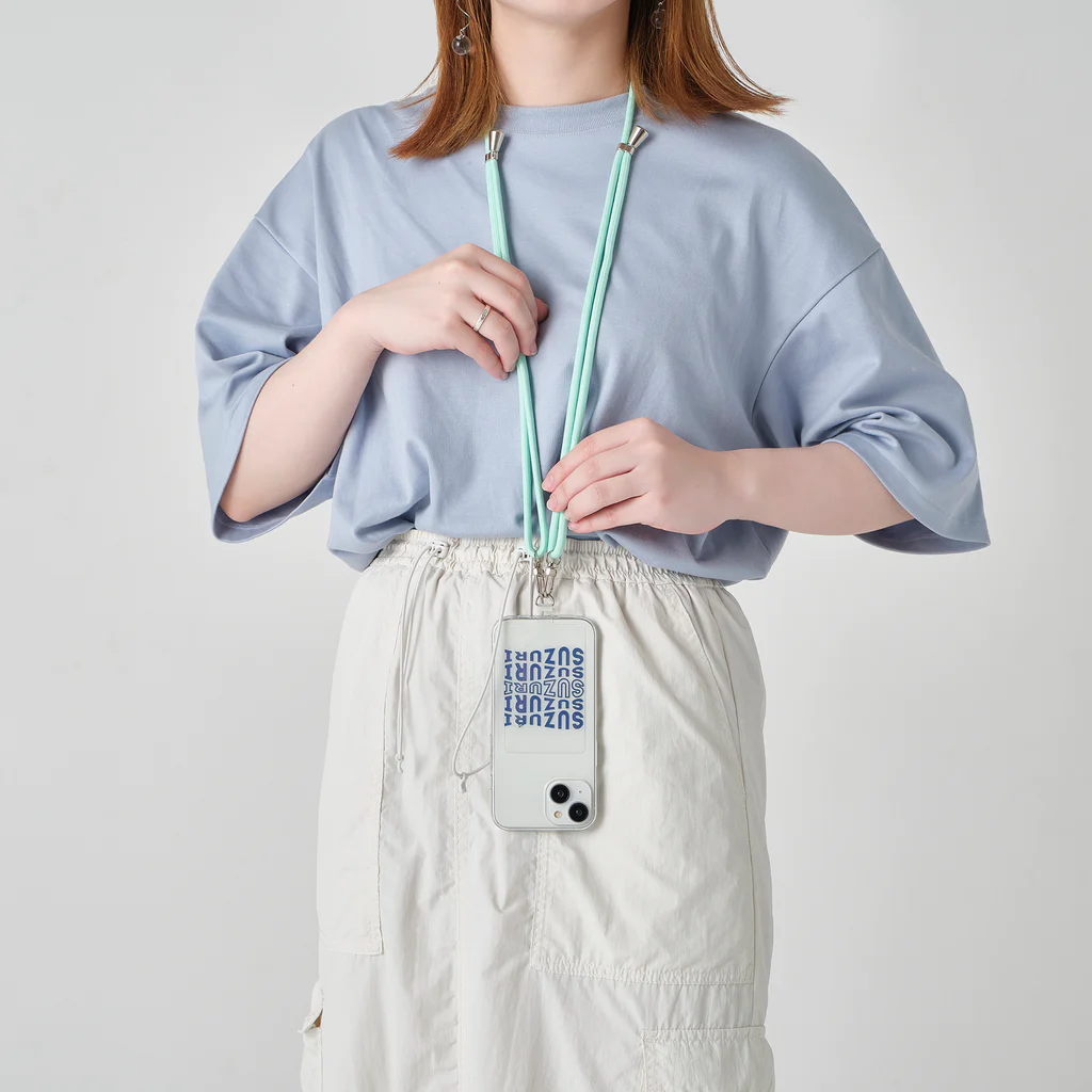 しらたまちゃんSHOPu〜🐽のお顔ドアップ  Smartphone Strap