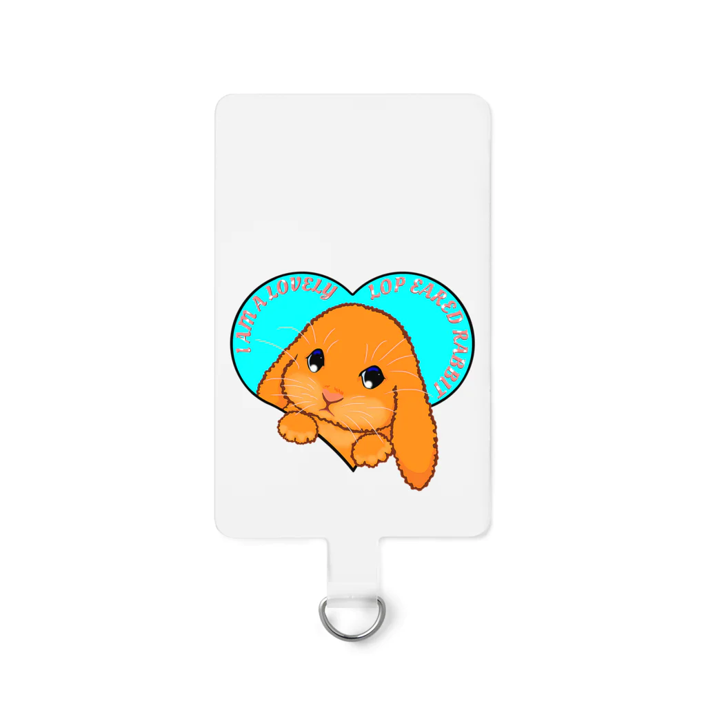 LalaHangeulのLop eared rabbit(ロップイヤーラビット) 英語バージョン Smartphone Strap