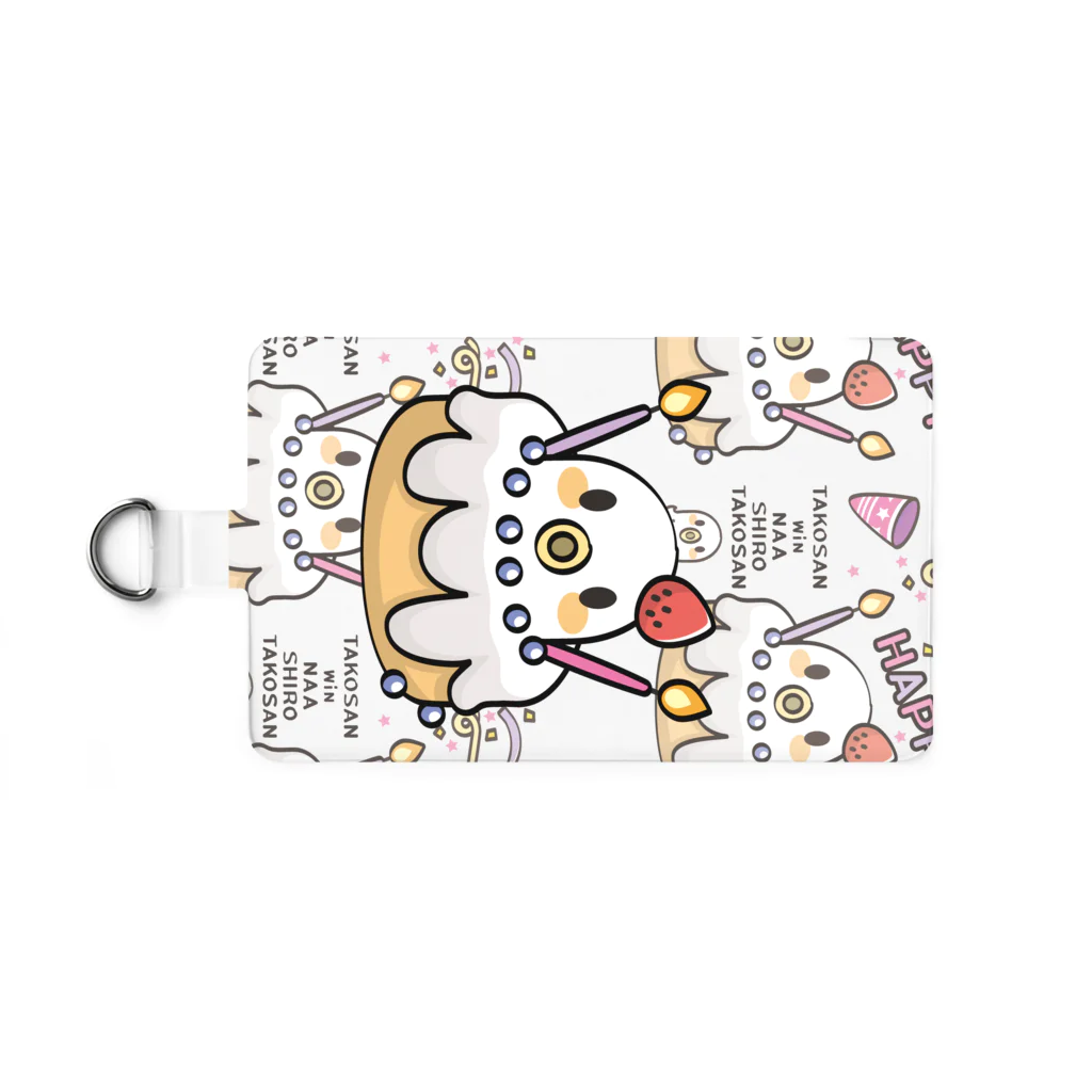 イラスト MONYAAT のたこさんwinなー 白たこさんパーティB ケーキ Smartphone Strap