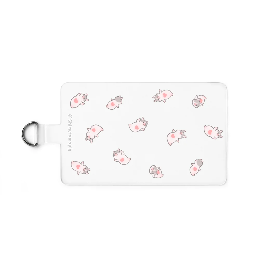 しらたまちゃんSHOPu〜🐽のミニブタオネ Smartphone Strap