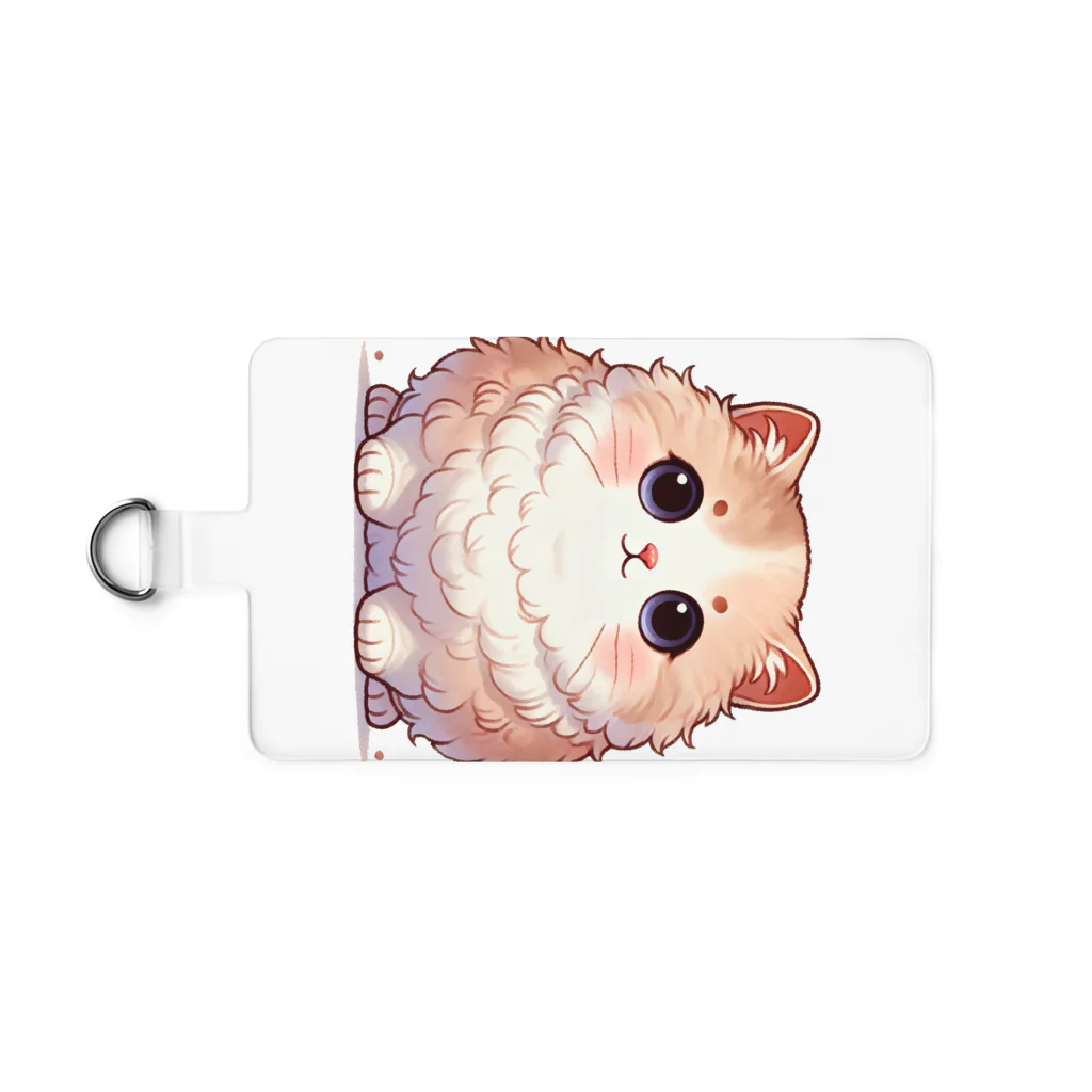 cat-houseのふわふわねこ Smartphone Strap
