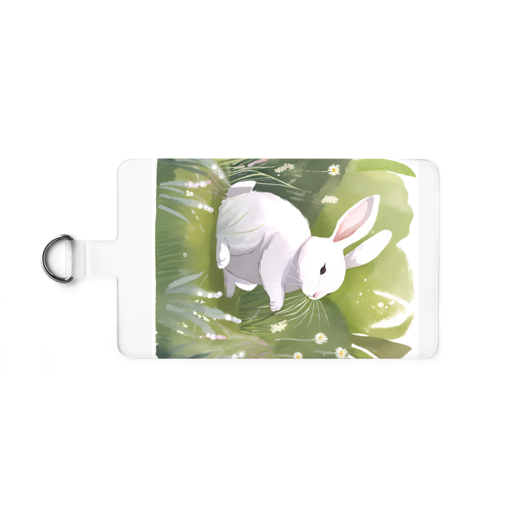 しろこまやのうさぎのお散歩 Smartphone Strap