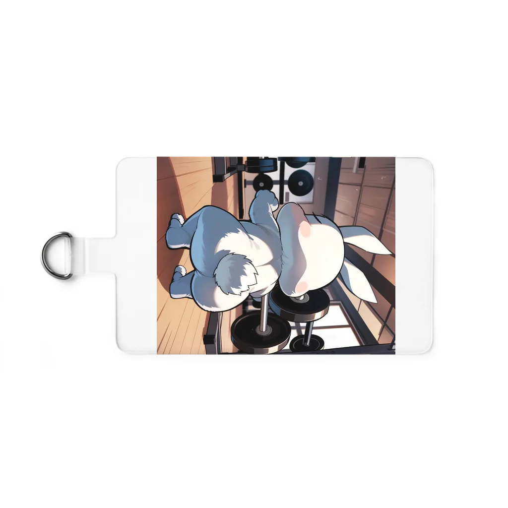 mofu gymのうさちゃんスクワット🐰 Smartphone Strap