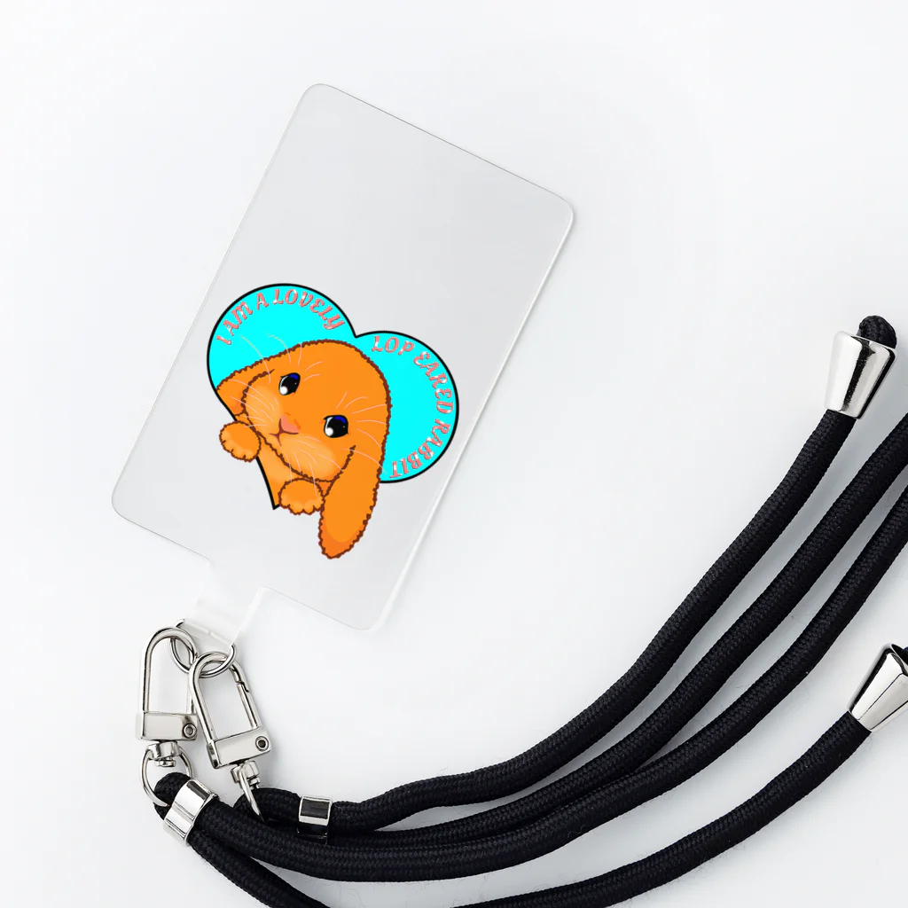 LalaHangeulのLop eared rabbit(ロップイヤーラビット) 英語バージョン Smartphone Strap