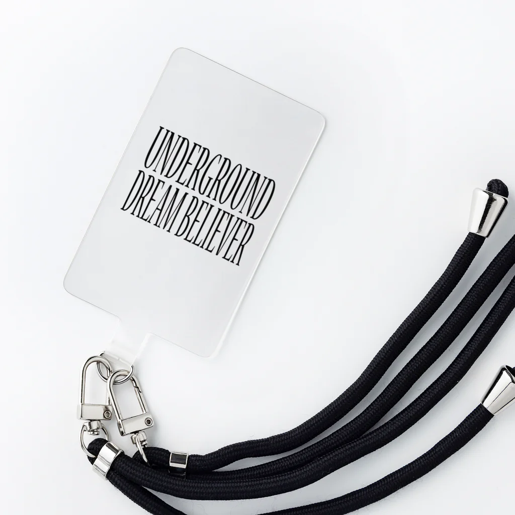 BLACK SHEEP ORIGIN SUZURI SHOPのUNDERGROUD DREAM BELIEVER Smartphone Strap