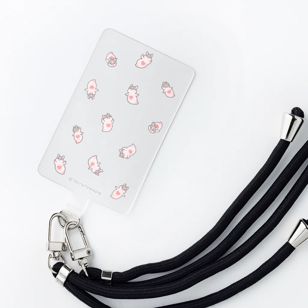 しらたまちゃんSHOPu〜🐽のミニブタオネ Smartphone Strap