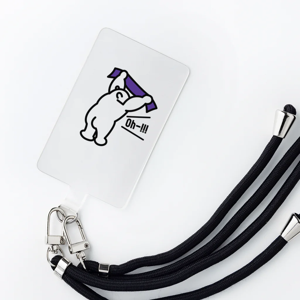 grandeviolaDESIGNのマフラーを掲げて応援するサポーター熊！ Smartphone Strap