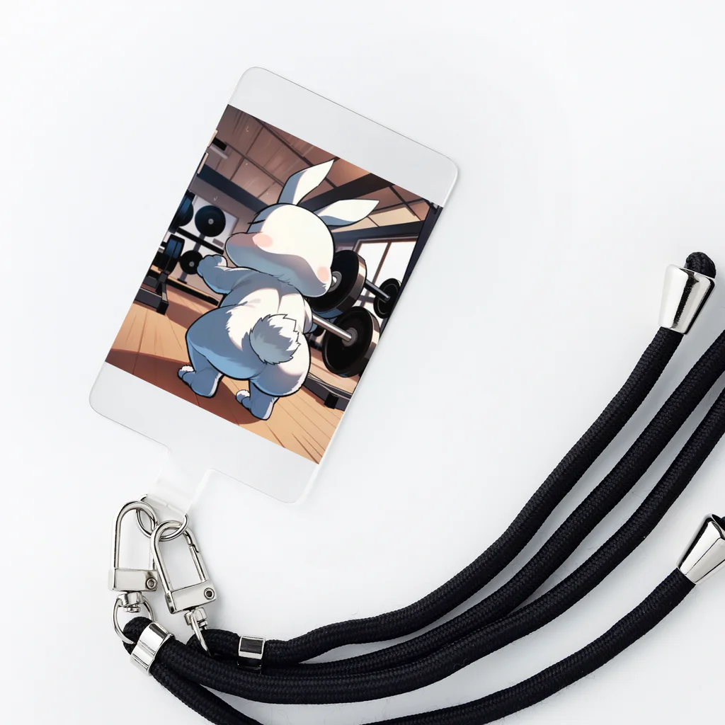 mofu gymのうさちゃんスクワット🐰 Smartphone Strap
