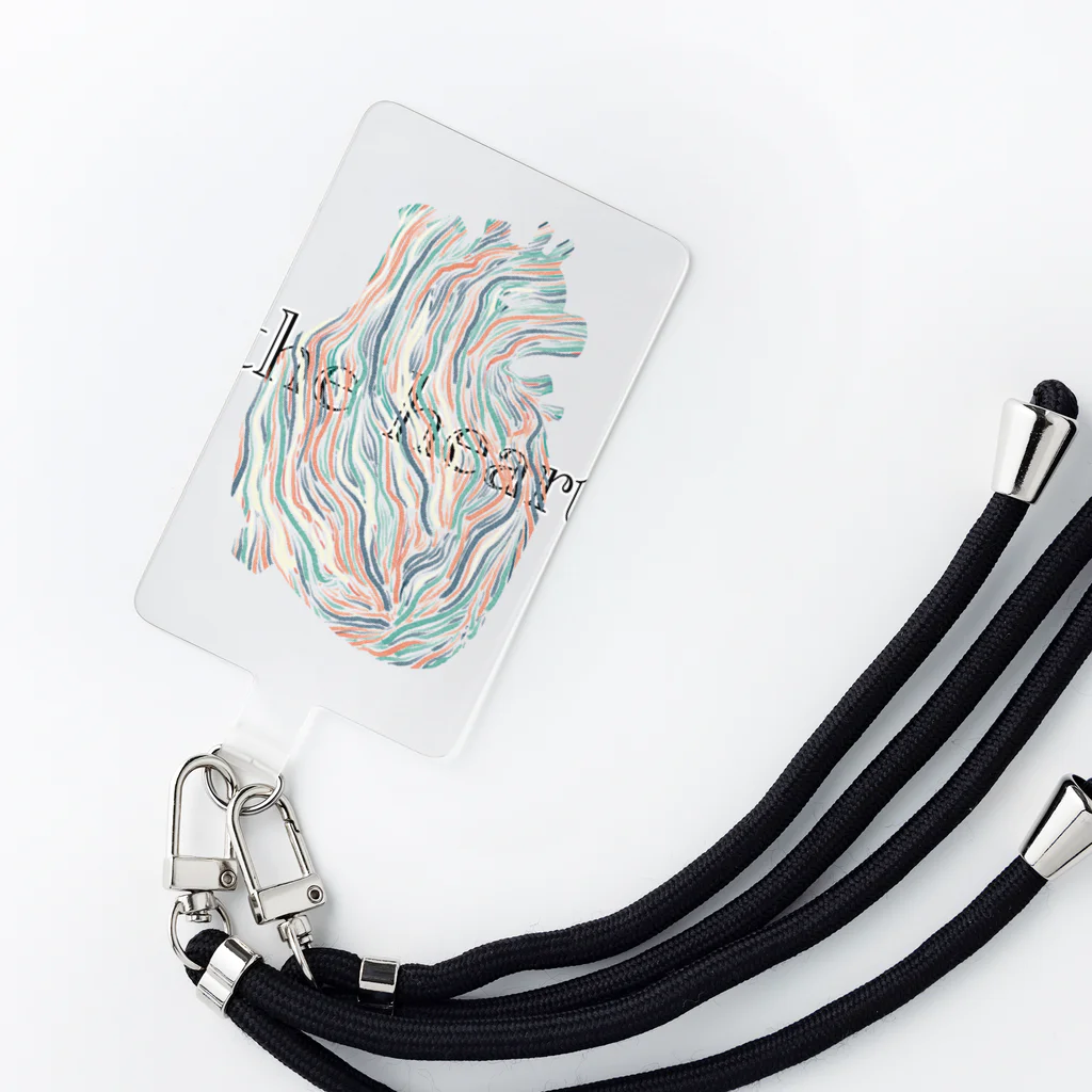 line illustrationの心臓 Smartphone Strap
