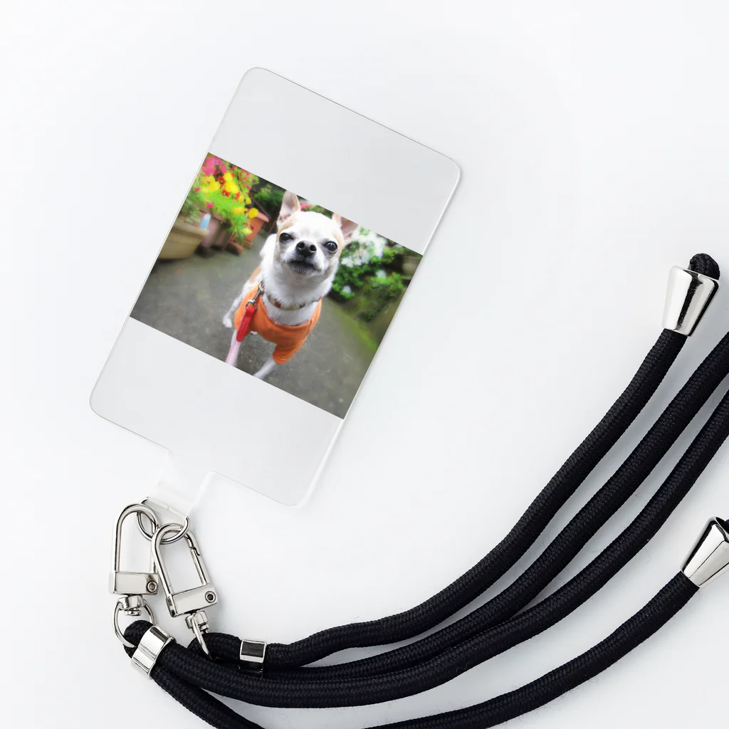 akane_art（茜音工房）のカラフルチワワ（フラワー） Smartphone Strap