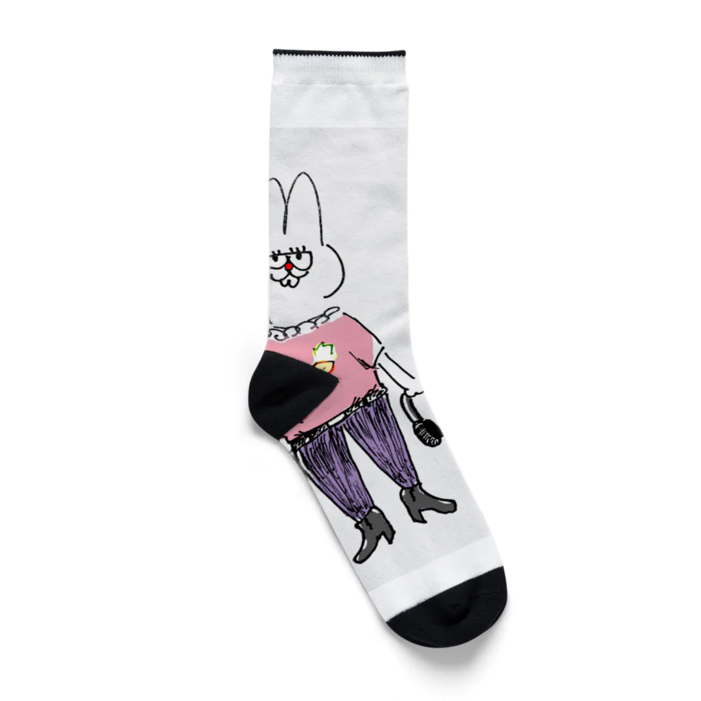 ざらざらせんべい亀のうさ丸家（らび子とぴょんのすけ） Socks