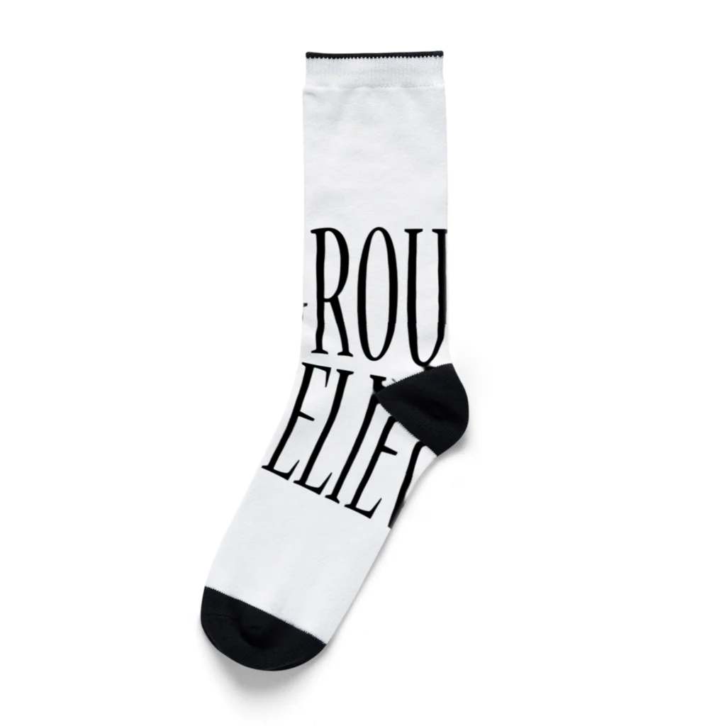 BLACK SHEEP ORIGIN SUZURI SHOPのUNDERGROUD DREAM BELIEVER Socks