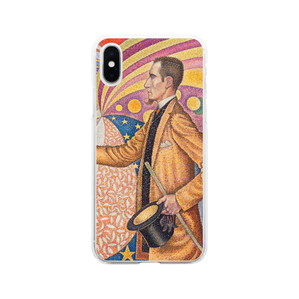 SONOTENI-ARTの025-001　ポール・シニャック　『フェリックス・フェネオンの肖像』　クリア　スマホケース　iPhone XS/X専用デザイン　CC2 Soft Clear Smartphone Case