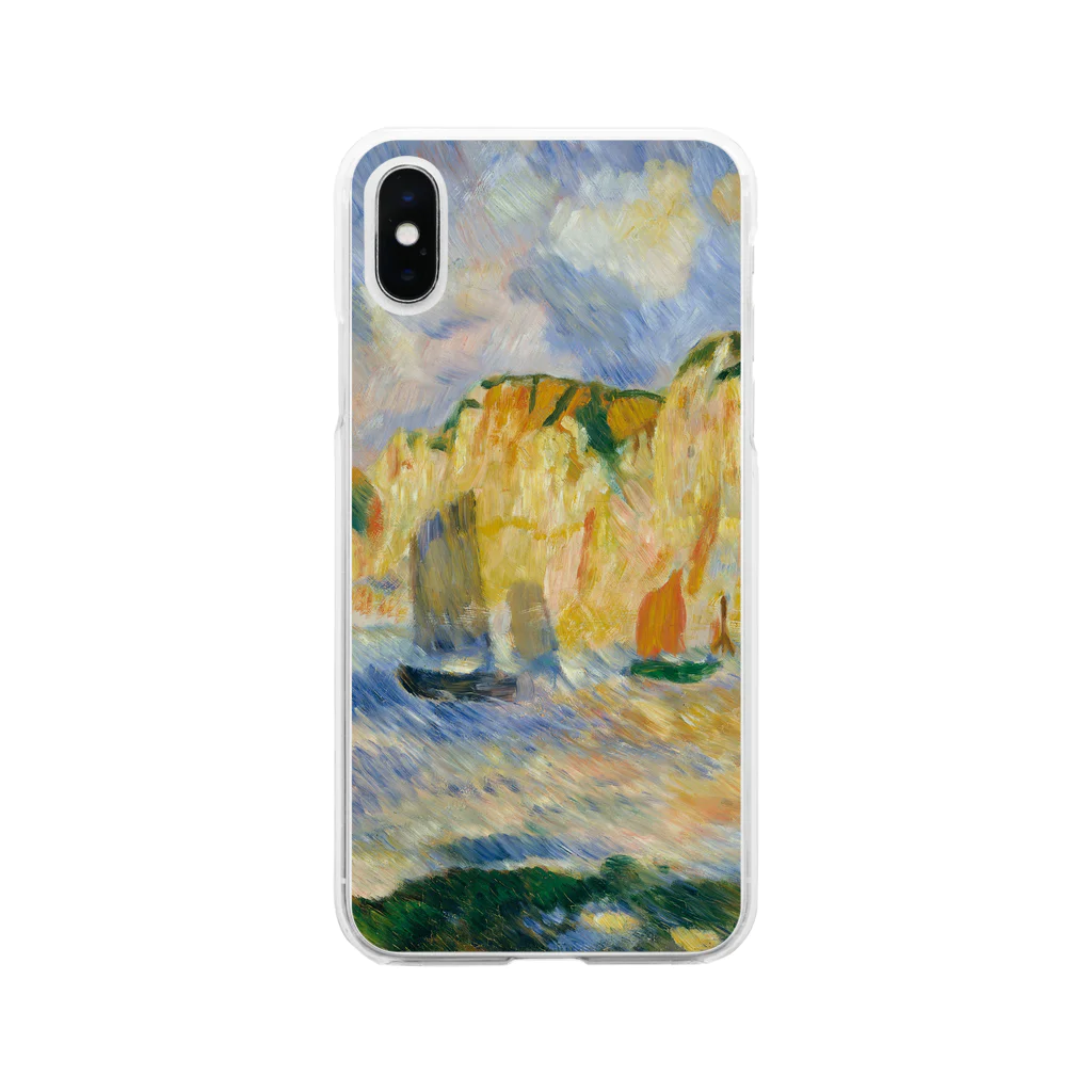 SONOTENI-ARTの016-009　ルノワール　『海と崖』　クリア　スマホケース　iPhone XS/X専用デザイン　CC2 Soft Clear Smartphone Case