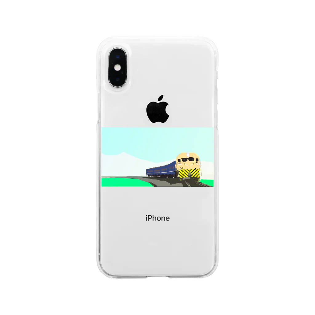 Danke Shoot Coffeeの田園を走る Soft Clear Smartphone Case