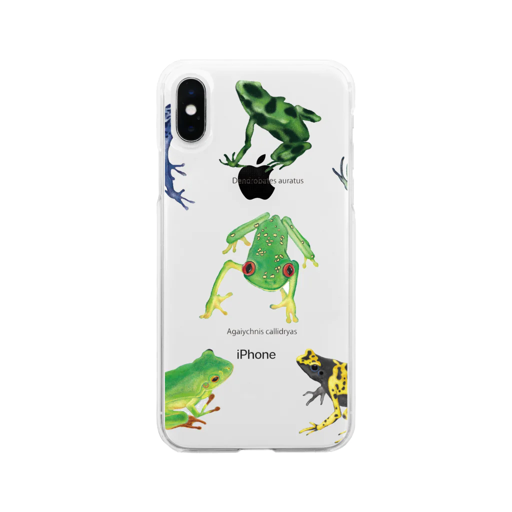 リアル カエル / okanoxnekoのソフトクリアスマホケース（iPhoneケース