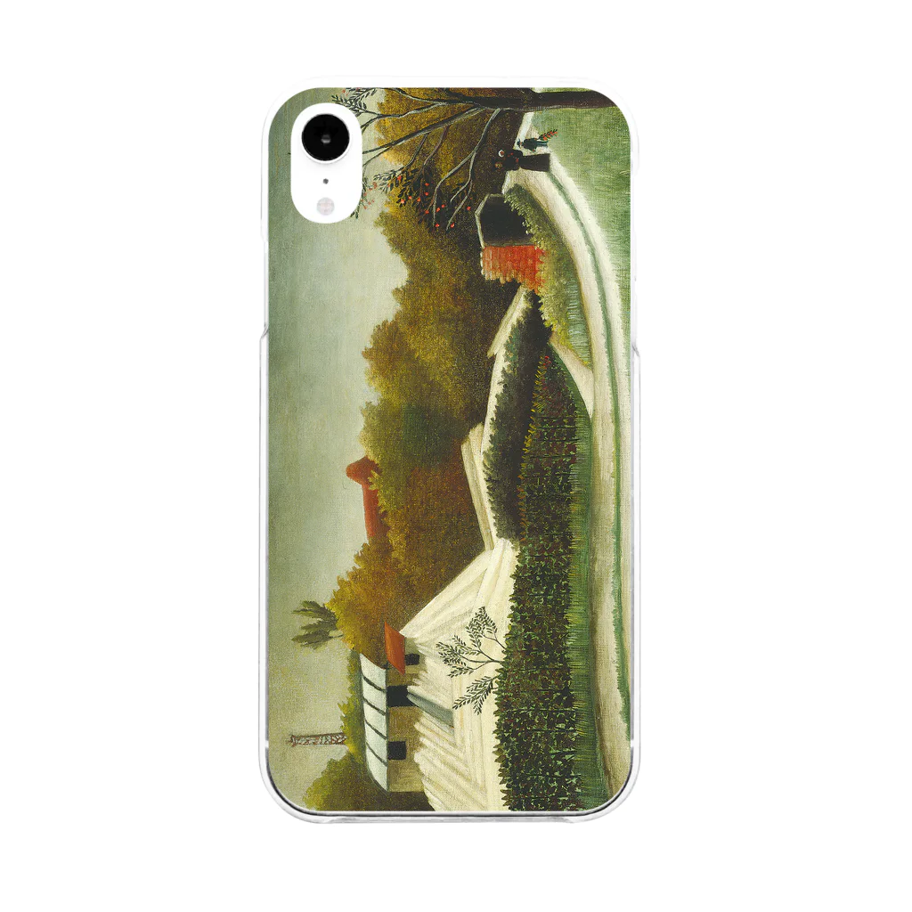 SONOTENI-ARTの029-003　アンリ・ルソー　『パリ郊外の製材所』　クリア　スマホケース　iPhone XR専用デザイン　CC3 Soft Clear Smartphone Case