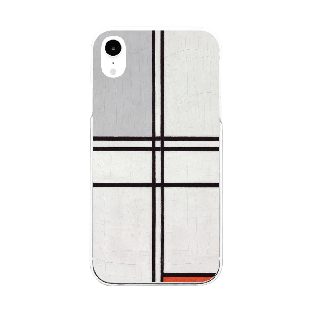 SONOTENI-ARTの028-002　モンドリアン　『コンポジション(No.1)』　クリア　スマホケース　iPhone XR専用デザイン　CC3 Soft Clear Smartphone Case