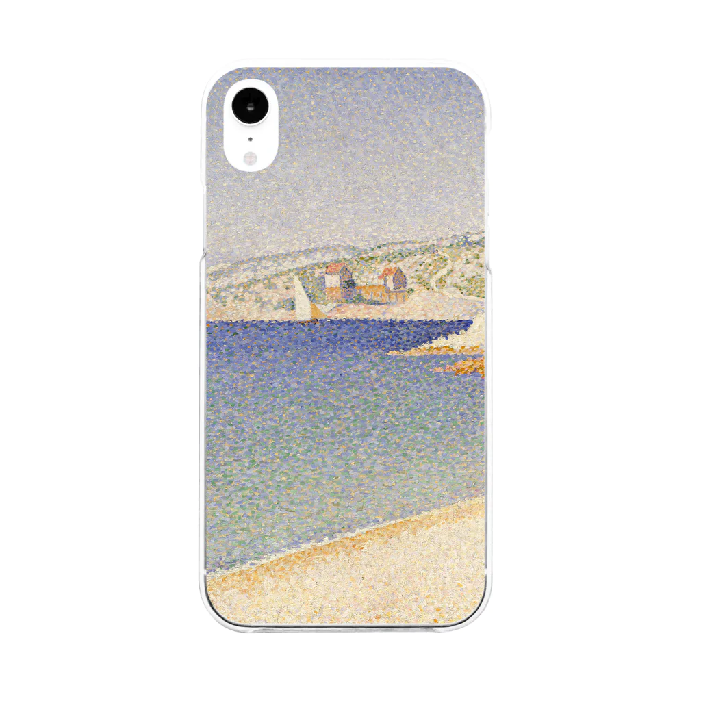 SONOTENI-ARTの025-002　ポール・シニャック　『カシスの桟橋』　クリア　スマホケース　iPhone XR専用デザイン　CC3 Soft Clear Smartphone Case