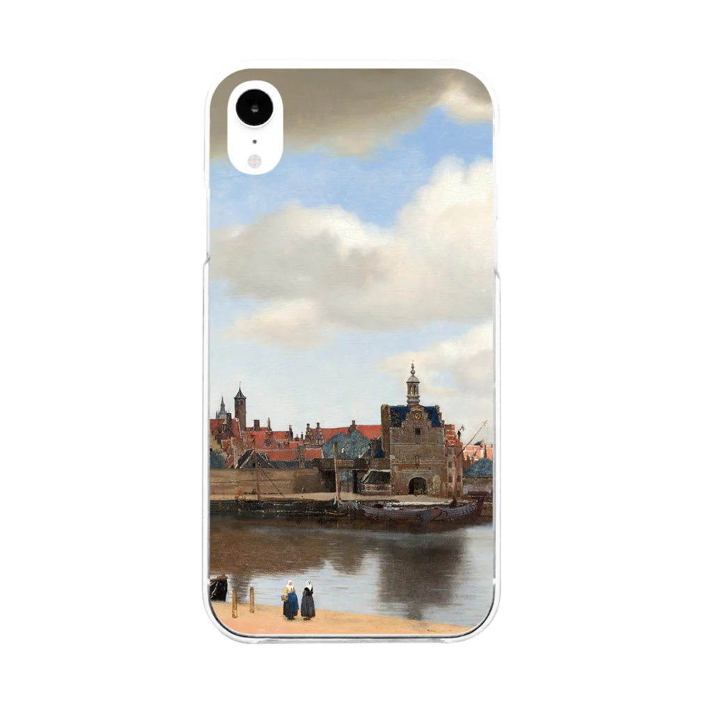 SONOTENI-ARTの008-003　フェルメール　『デルフト眺望』　クリア　スマホケース　iPhone XR専用デザイン　CC3 Soft Clear Smartphone Case