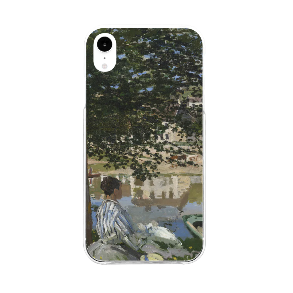 SONOTENI-ARTの004-019　クロード・モネ　『セーヌ河岸、ベンヌクール』　クリア　スマホケース　iPhone XR専用デザイン　CC3 Soft Clear Smartphone Case