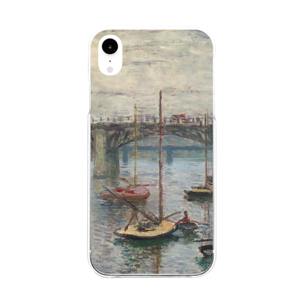 SONOTENI-ARTの004-024　クロード・モネ　『灰色の日のアルジャントゥイユの橋』　クリア　スマホケース　iPhone XR専用デザイン　CC3 Soft Clear Smartphone Case