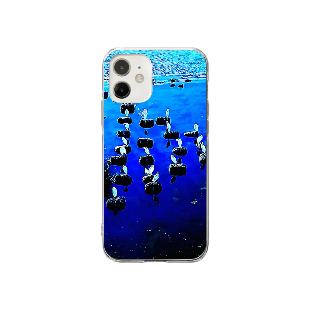 SASARiNS の白鷺オセロ Soft Clear Smartphone Case
