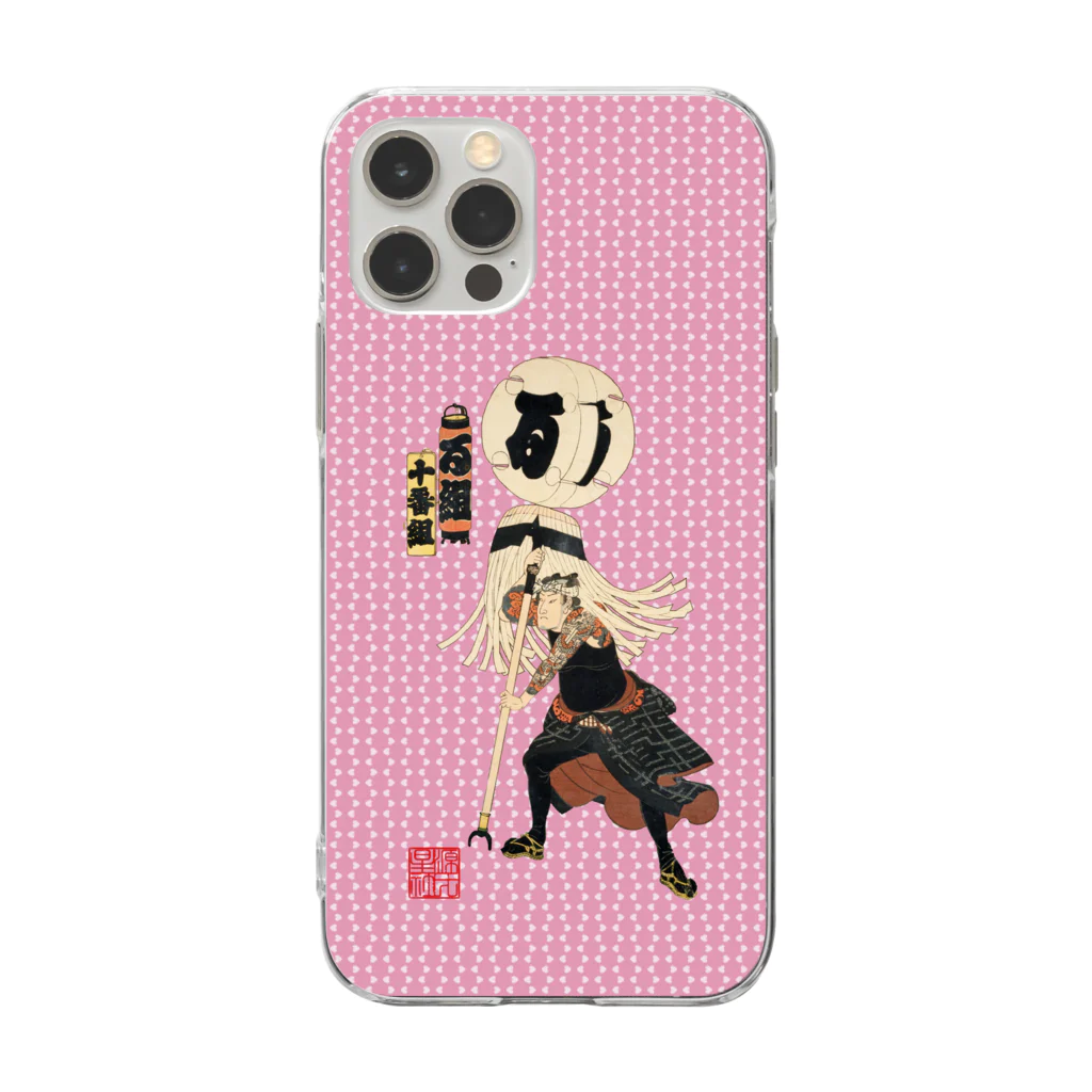 Rigelの江戸の花子供遊び 十番組る組 Soft Clear Smartphone Case