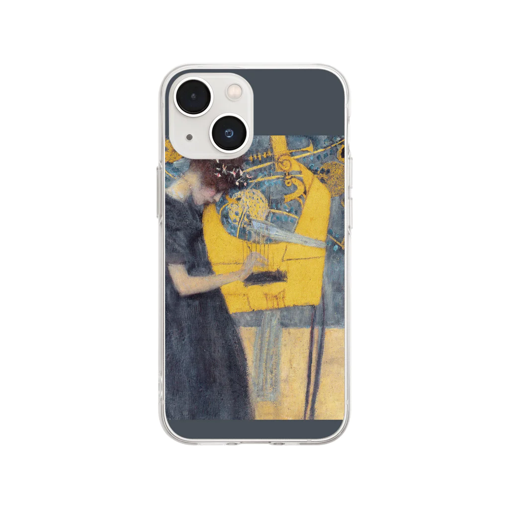 SONOTENI-ARTの001-003　グスタフ・クリムト　『音楽Ⅰ』　クリア　スマホケース　iPhone 13mini/12mini/11Pro専用デザイン　CC4 Soft Clear Smartphone Case