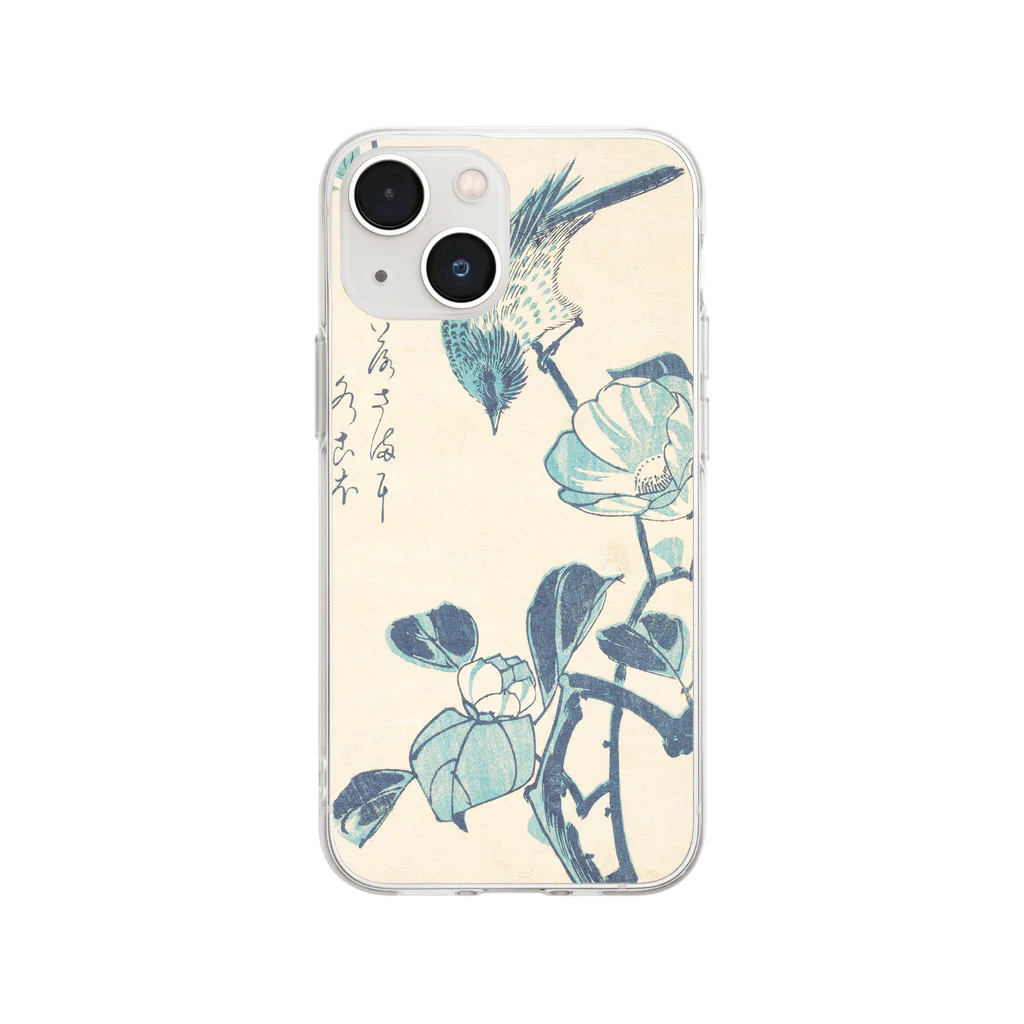 SONOTENI-ARTの024-003　歌川広重　『椿と鳥』　クリア　スマホケース　iPhone 13mini/12mini/11Pro専用デザイン　CC4 Soft Clear Smartphone Case