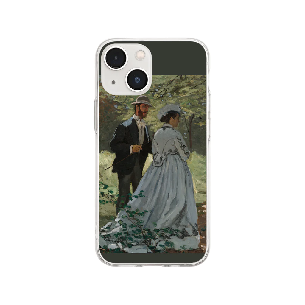 SONOTENI-ARTの004-023　クロード・モネ　『バジールとカミーユ』　クリア　スマホケース　iPhone 13mini/12mini/11Pro専用デザイン　CC4 Soft Clear Smartphone Case