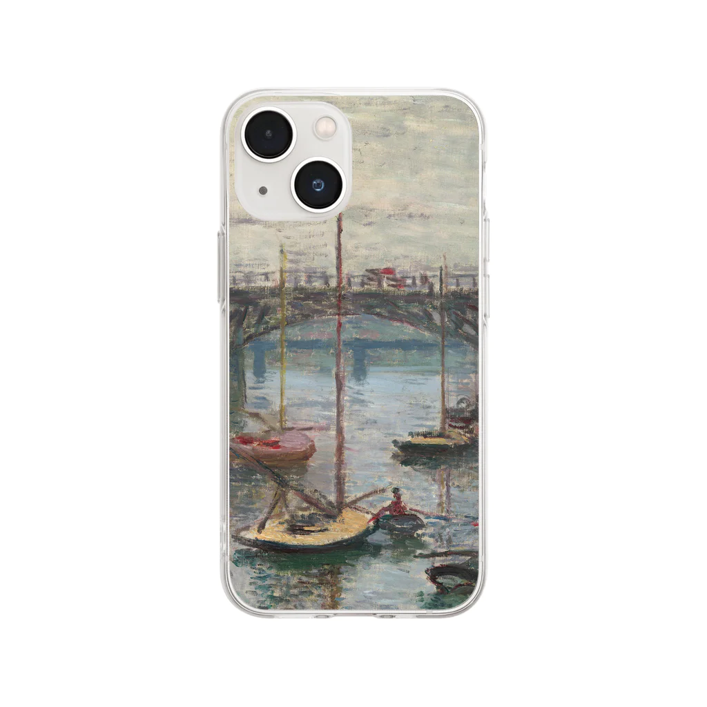 SONOTENI-ARTの004-024　クロード・モネ　『灰色の日のアルジャントゥイユの橋』　クリア　スマホケース　iPhone 13mini/12mini/11Pro専用デザイン　CC4 Soft Clear Smartphone Case