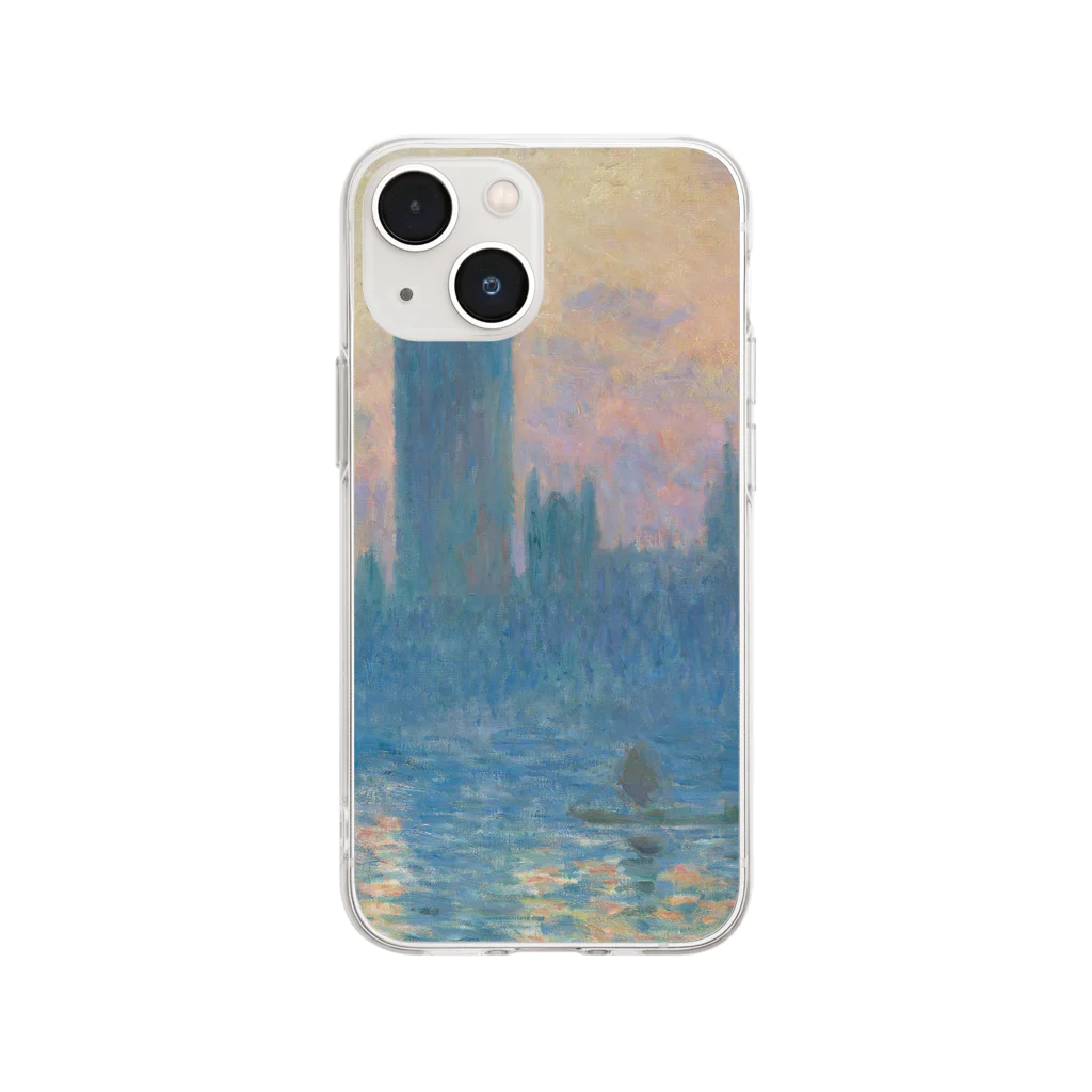 SONOTENI-ARTの004-026　クロード・モネ　『国会議事堂、日没』　クリア　スマホケース　iPhone 13mini/12mini/11Pro専用デザイン　CC4 Soft Clear Smartphone Case