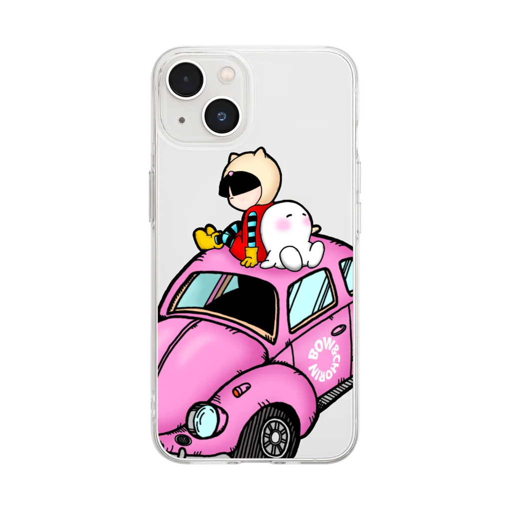 Nhat mark@atelier CHORINのGood friend ×ピンクかぶとむし Soft Clear Smartphone Case