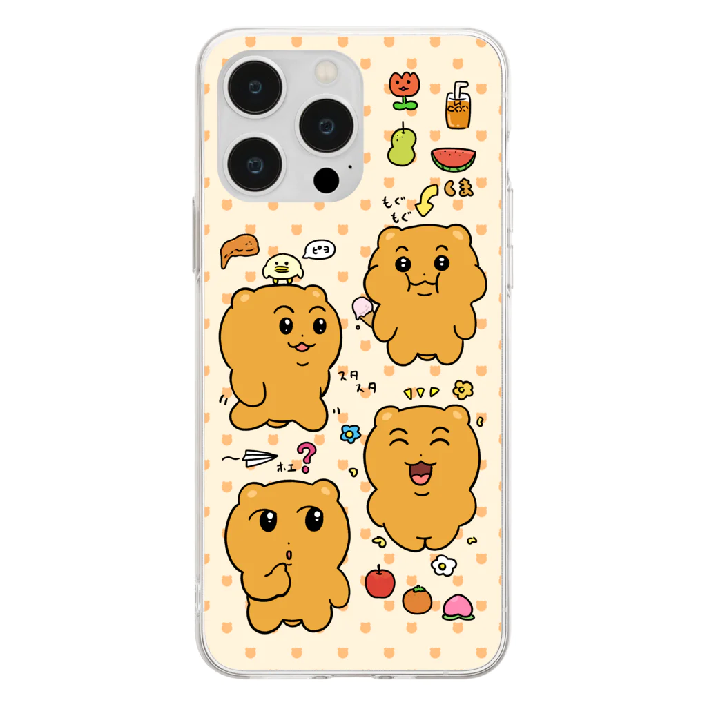 くま Soft Clear Smartphone Cases (iPhone) by ももたろう