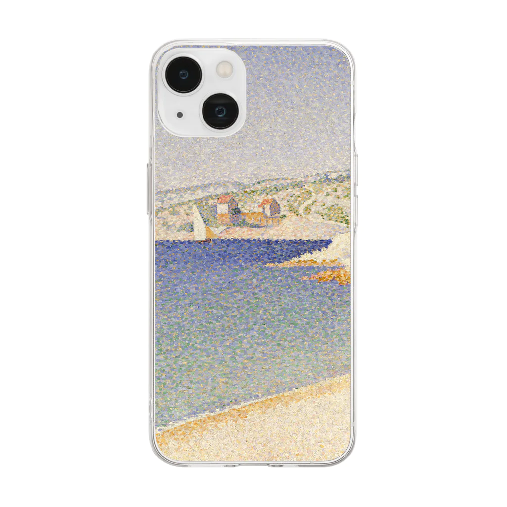 SONOTENI-ARTの025-002　ポール・シニャック　『カシスの桟橋』　クリア　スマホケース　iPhone 14/14Pro/13/13Pro/12/12Pro/11専用デザイン　CC5-1 Soft Clear Smartphone Case