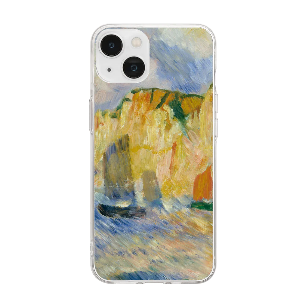 SONOTENI-ARTの016-009　ルノワール　『海と崖』　クリア　スマホケース　iPhone 14/14Pro/13/13Pro/12/12Pro/11専用デザイン　CC5-1 Soft Clear Smartphone Case