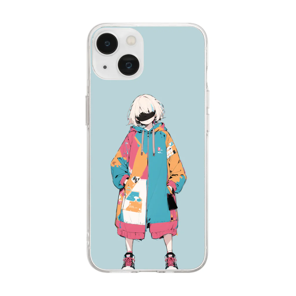 tsukasa01のBLINDFOLD GIRL Soft Clear Smartphone Case