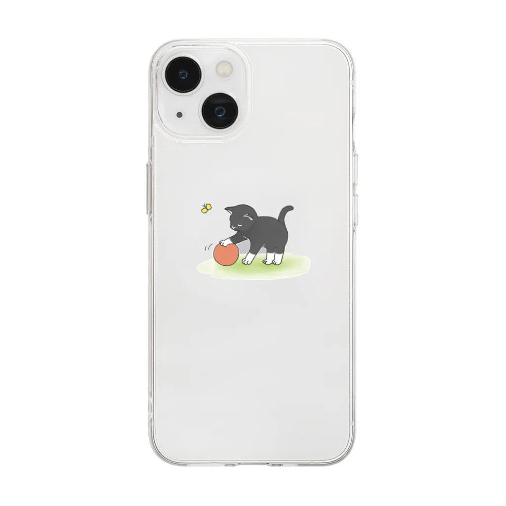 連弾兄弟のくつしたねこ Soft Clear Smartphone Case