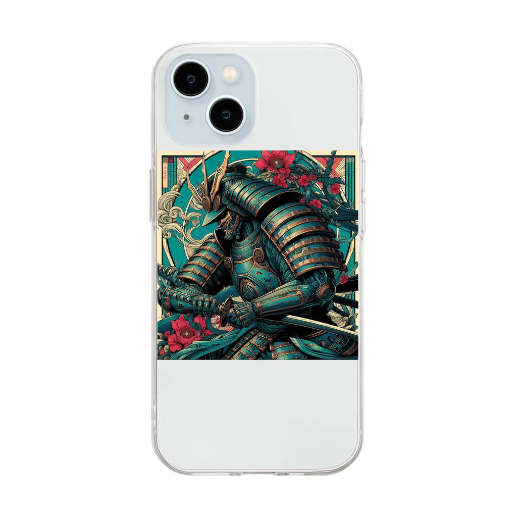 TUDOIの推志武士　伍 Soft Clear Smartphone Case