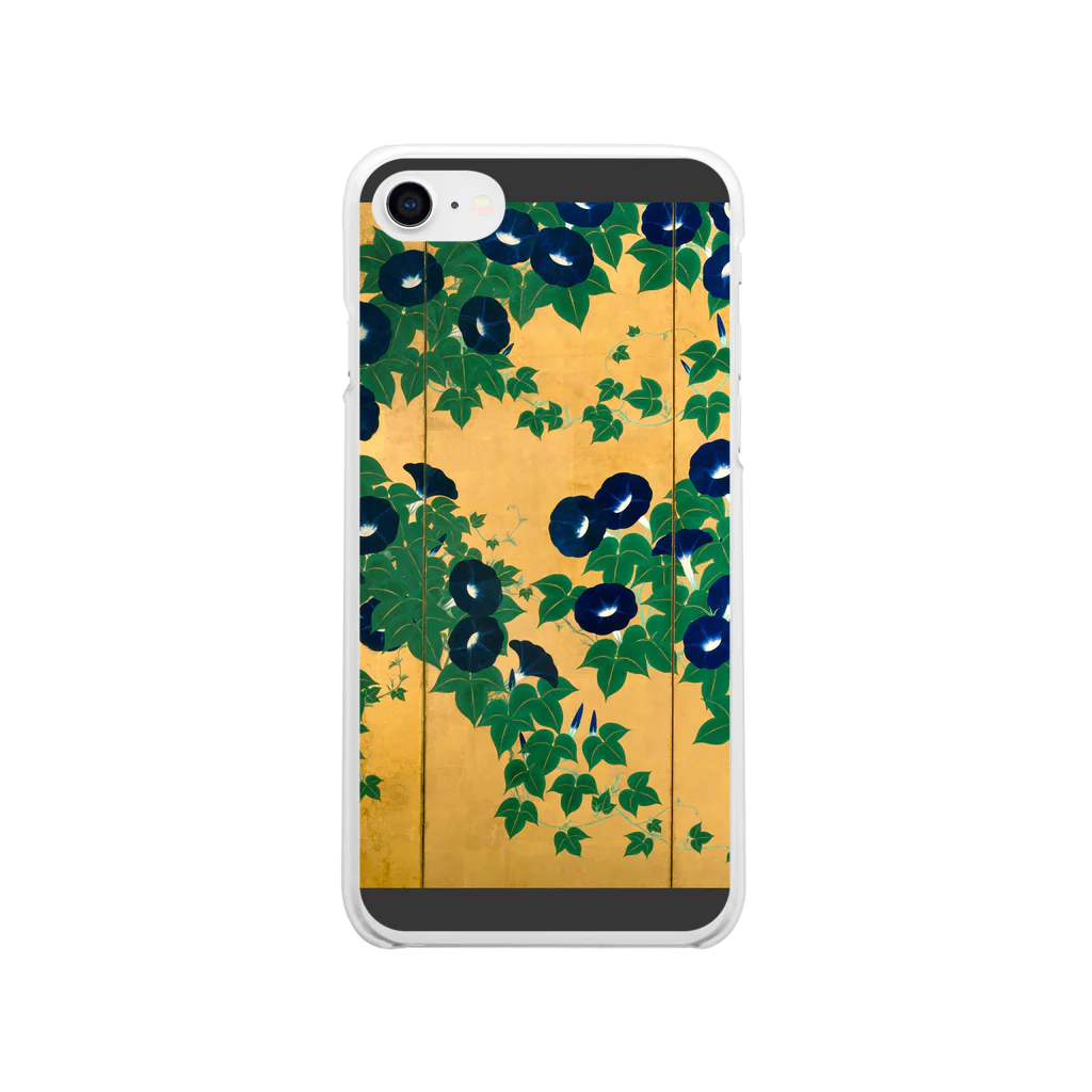 SONOTENI-ARTの002-001　鈴木其一　『朝顔図屏風』　クリア　スマホケース　iPhone SE(2,3)/8/7/6s/6専用デザイン　CC1 Soft Clear Smartphone Case