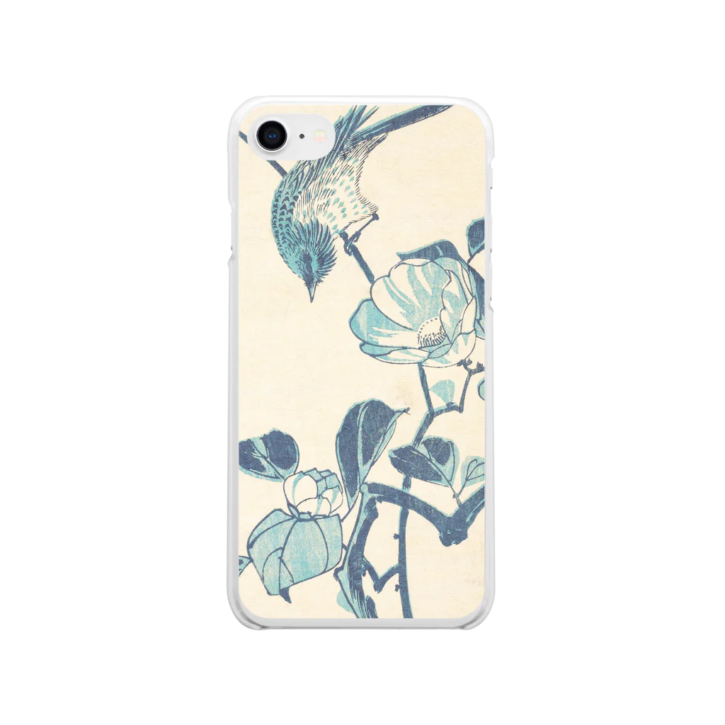 SONOTENI-ARTの024-003　歌川広重　『椿と鳥』　クリア　スマホケース　iPhone SE(2,3)/8/7/6s/6専用デザイン　CC1 Soft Clear Smartphone Case