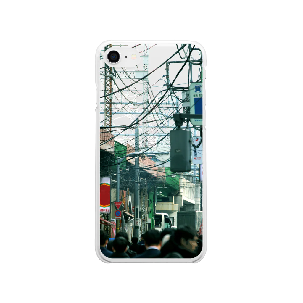 雑作家Junyaのいい街並みのiPhoneケース(E) Soft Clear Smartphone Case
